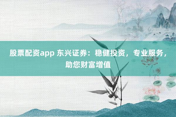 股票配资app 东兴证券：稳健投资，专业服务，助您财富增值