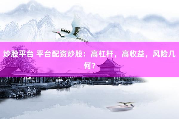 炒股平台 平台配资炒股：高杠杆，高收益，风险几何？
