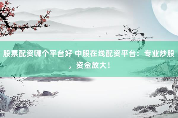 股票配资哪个平台好 中股在线配资平台：专业炒股，资金放大！