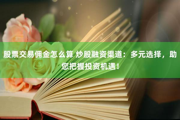 股票交易佣金怎么算 炒股融资渠道：多元选择，助您把握投资机遇！