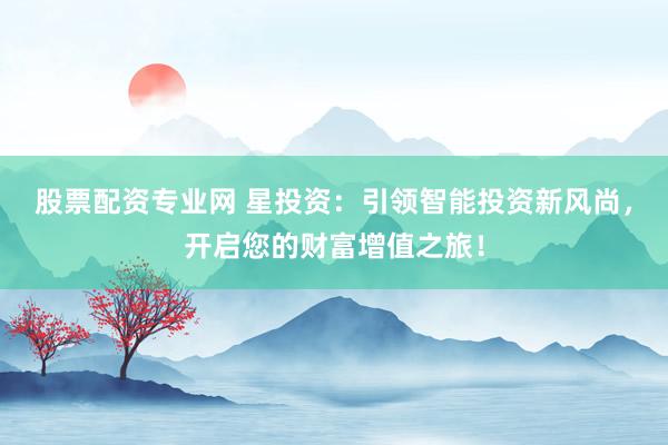 股票配资专业网 星投资：引领智能投资新风尚，开启您的财富增值之旅！