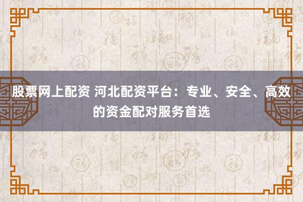 股票网上配资 河北配资平台：专业、安全、高效的资金配对服务首选
