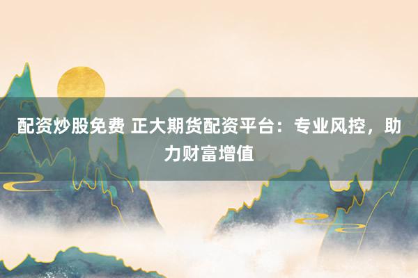 配资炒股免费 正大期货配资平台:专业风控,助力财富增值