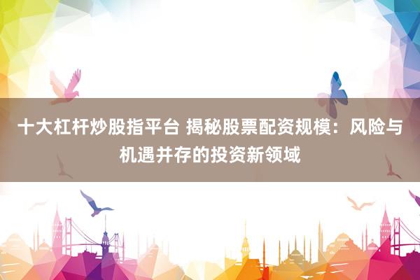 十大杠杆炒股指平台 揭秘股票配资规模:风险与机遇并存的投资新领域